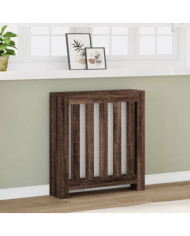 Cache-radiateur chêne marron 78x20x82 cm bois d'ingénierie | Mobilier & Déco