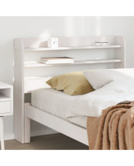 Tête de lit avec étagères blanc 100 cm bois massif de pin | Mobilier & Déco