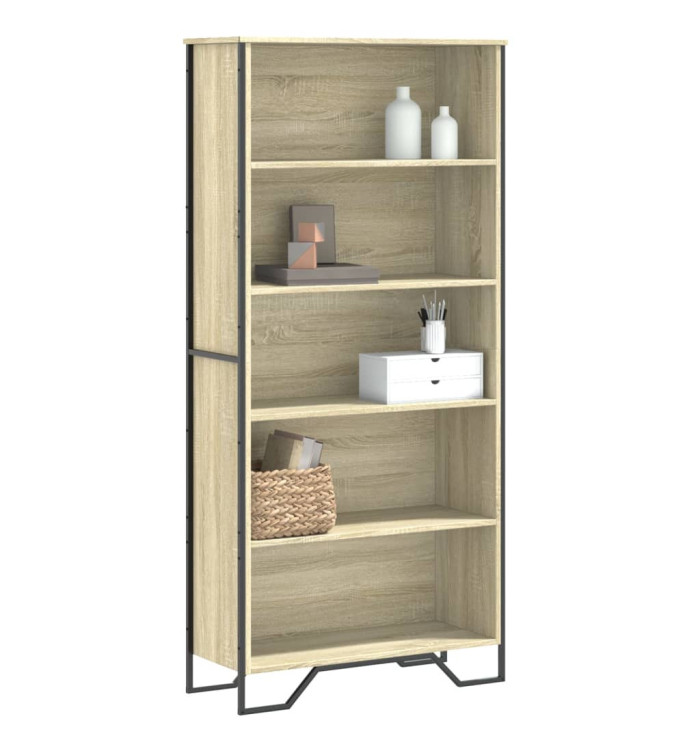 Bibliothèque chêne sonoma 80x31x169 cm bois d'ingénierie | Mobilier & Déco
