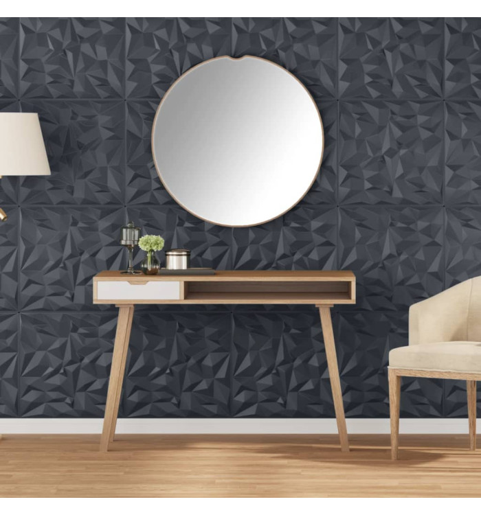Panneaux muraux 24 pcs gris 50x50 cm XPS 6 m² améthyste | Mobilier & Déco