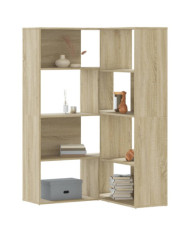 Bibliothèque d'angle à 4 niveaux chêne sonoma bois d'ingénierie | Mobilier & Déco