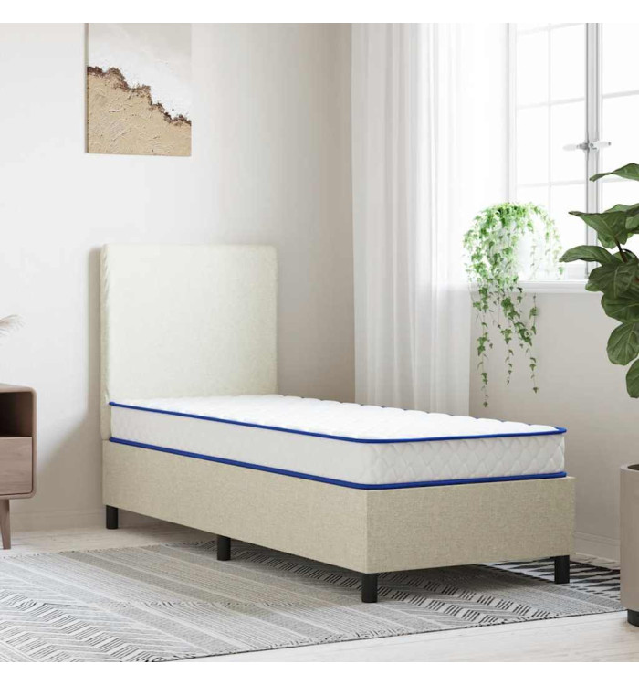 Matelas en mousse à mémoire de forme blanc 80x200x17 cm | Mobilier & Déco