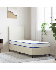 Matelas en mousse à mémoire de forme blanc 80x200x17 cm | Mobilier & Déco
