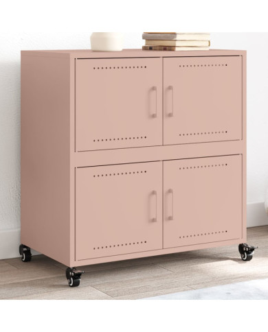Buffet rose 68x39x72 cm acier | Mobilier & Déco