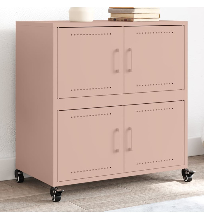 Buffet rose 68x39x72 cm acier | Mobilier & Déco