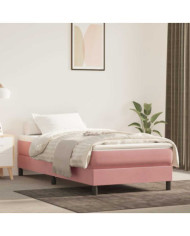 Matelas à ressorts ensachés pour enfants rose 80x160 cm velours | Mobilier & Déco
