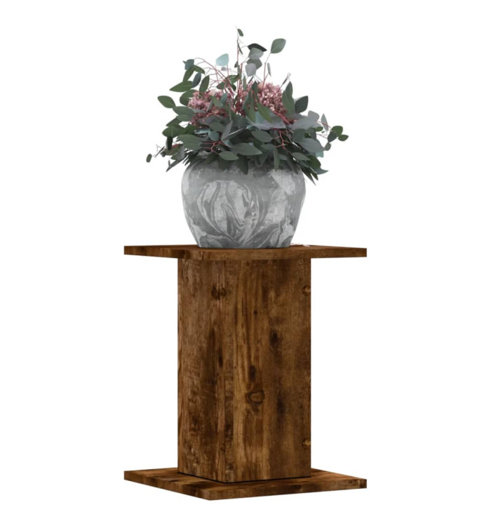 Supports pour plantes 2 pcs chêne fumé bois d'ingénierie | Mobilier & Déco