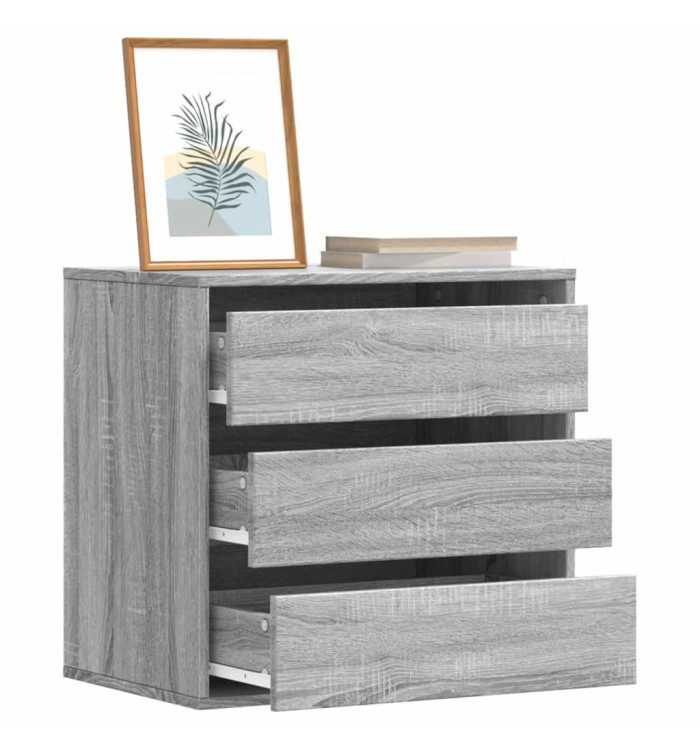 Commode d'angle sonoma gris 60x41x58 cm bois d'ingénierie | Mobilier & Déco