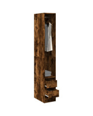 Garde-robe chêne fumé 30x50x200 cm bois d'ingénierie | Mobilier & Déco