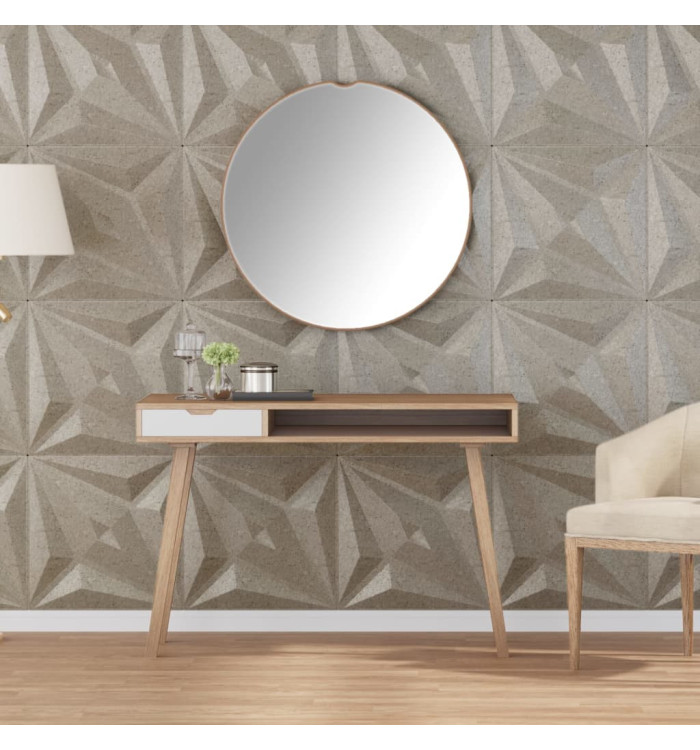 Panneaux muraux 48 pcs béton 50x50 cm XPS 12 m² étoile | Mobilier & Déco