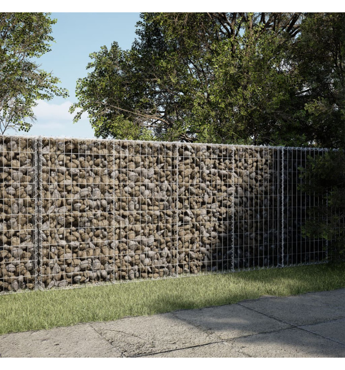 Panier gabion avec couvercle 200x100x100 cm fer galvanisé | Mobilier & Déco