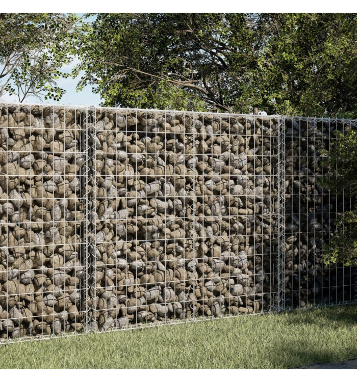 Panier gabion avec couvercle 100x100x100 cm fer galvanisé | Mobilier & Déco
