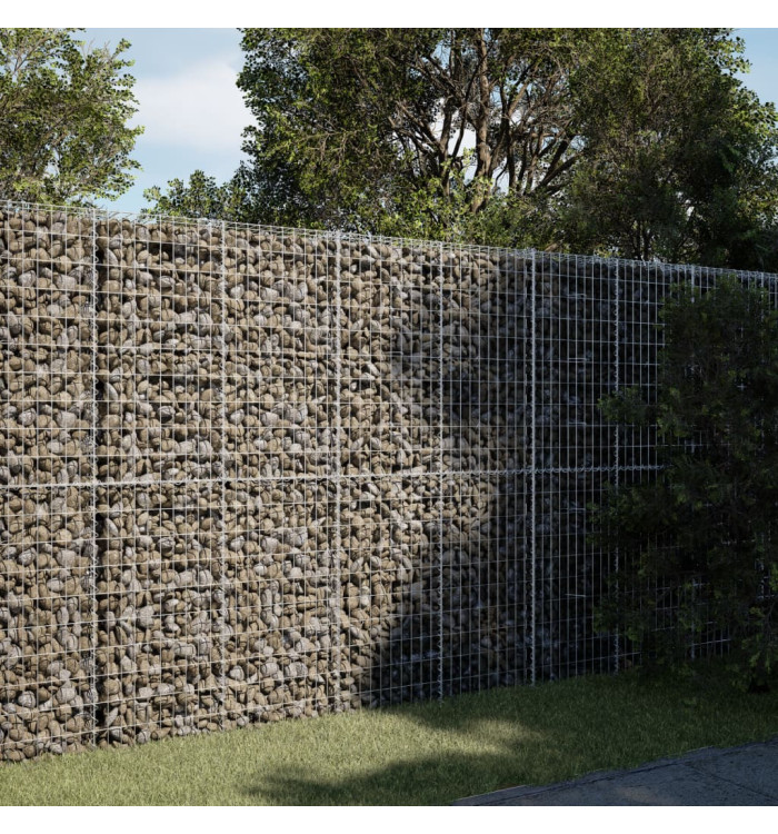 Panier gabion avec couvercle 250x100x200 cm fer galvanisé | Mobilier & Déco