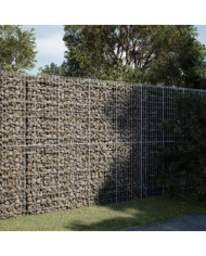 Panier gabion avec couvercle 250x100x200 cm fer galvanisé | Mobilier & Déco