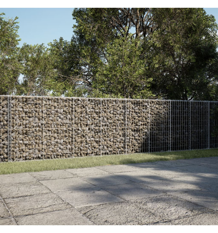 Panier gabion avec couvercle 700x100x100 cm fer galvanisé | Mobilier & Déco