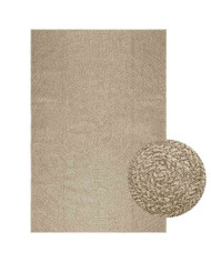 Tapis ZIZUR beige 160x230 cm aspect de jute intérieur extérieur | Mobilier & Déco
