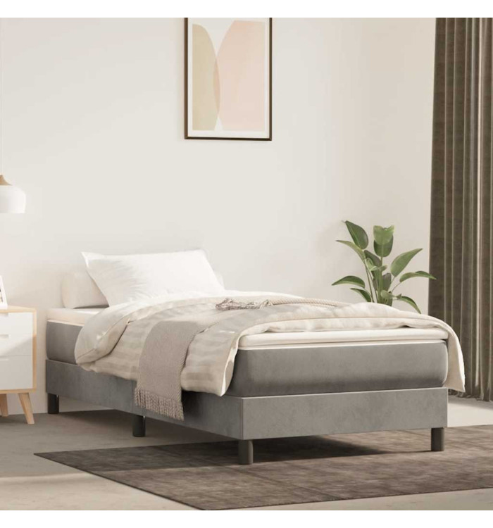 Matelas de lit à ressorts ensachés 90x210x20 cm velours | Mobilier & Déco