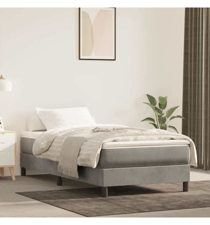 Matelas de lit à ressorts ensachés 100x210x20 cm velours | Mobilier & Déco