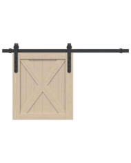 Kit de porte d'armoire coulissante 91 cm acier au carbone | Mobilier & Déco