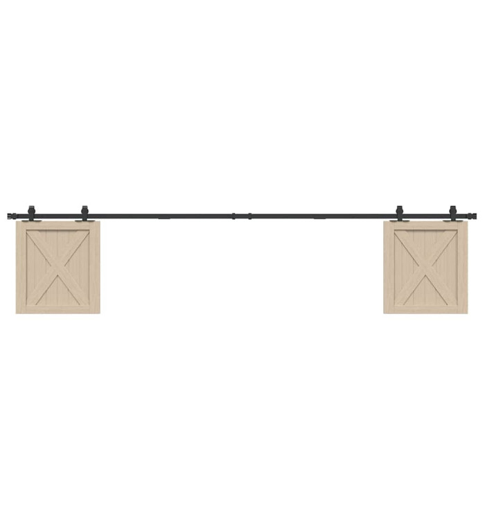 Kit de porte d'armoire coulissante 244 cm acier au carbone | Mobilier & Déco