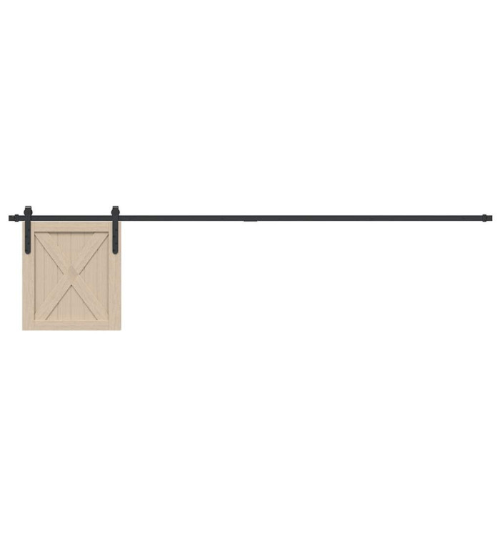 Kit de porte d'armoire coulissante 213 cm acier au carbone | Mobilier & Déco