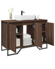 Armoire lavabo de salle de bain chêne marron 91x35x60 cm | Mobilier & Déco