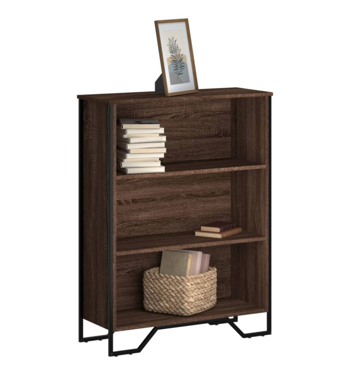 Bibliothèque chêne marron 80x31x106 cm bois d'ingénierie | Mobilier & Déco