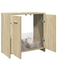 Armoire lavabo de salle de bain chêne sonoma 60x33x60 cm | Mobilier & Déco