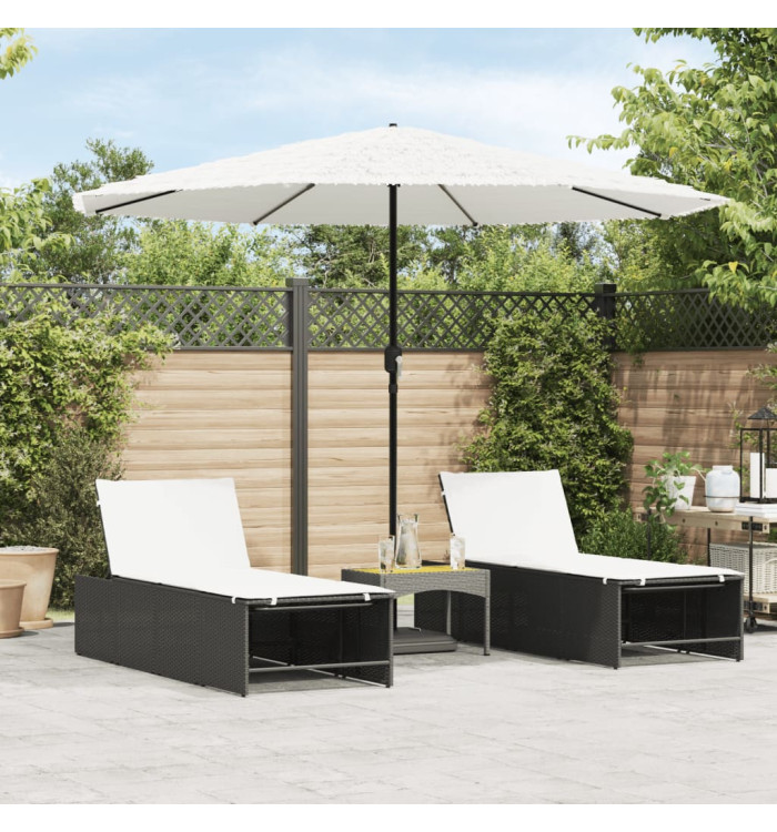 Parasol de jardin avec mât en acier blanc 324x324x247 cm | Mobilier & Déco