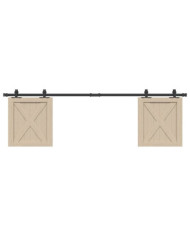 Kit de porte d'armoire coulissante 183 cm acier au carbone | Mobilier & Déco