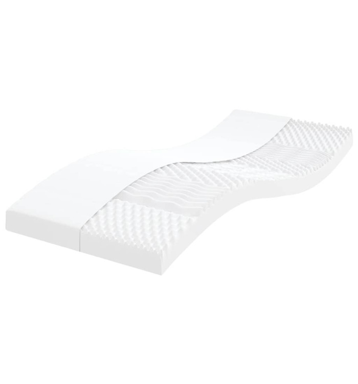 Matelas en mousse blanc 100x210 cm 7 zones dureté 20 ILD | Mobilier & Déco