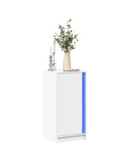 Buffet avec LED blanc 42,5x34x85 cm bois d'ingénierie | Mobilier & Déco