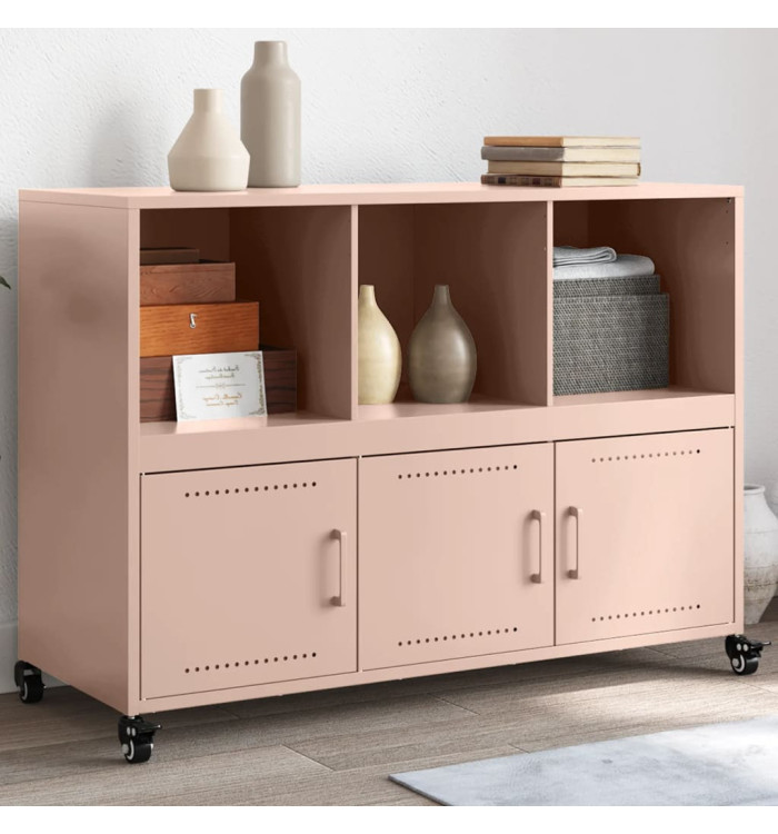 Buffet rose 100,5x39x72 cm acier | Mobilier & Déco
