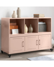 Buffet rose 100,5x39x72 cm acier | Mobilier & Déco