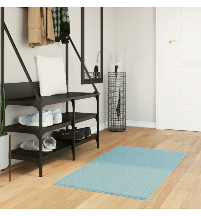 Tapis OVIEDO à poils courts vert 60x110 cm | Mobilier & Déco