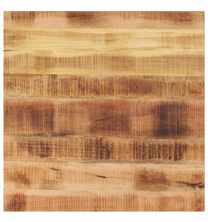 Dessus de table 70x70x2,5 cm carré bois massif de manguier brut | Mobilier & Déco