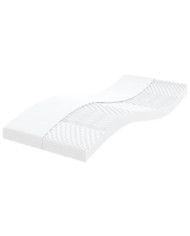 Matelas en mousse blanc 90x220 cm 7 zones dureté 20 ILD | Mobilier & Déco