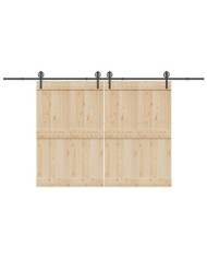 Kit de quincaillerie de porte coulissante 400 cm acier noir | Mobilier & Déco