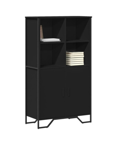 Buffet haut noir 79,5x35,5x137,5 cm bois d'ingénierie | Mobilier & Déco