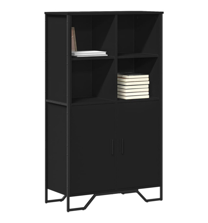 Buffet haut noir 79,5x35,5x137,5 cm bois d'ingénierie | Mobilier & Déco