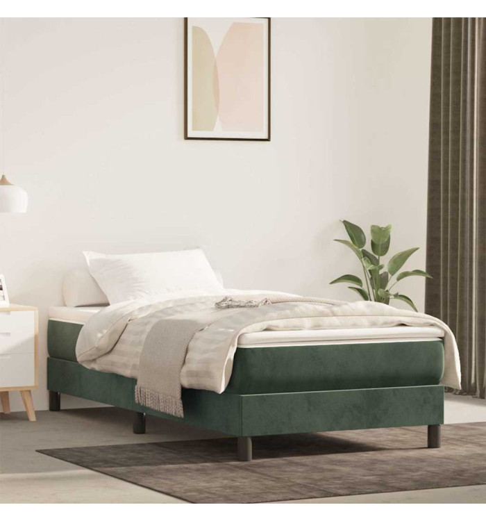 Matelas de lit à ressorts ensachés 90x220x20 cm velours | Mobilier & Déco