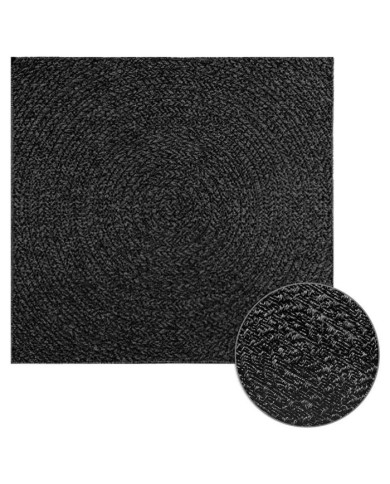 Tapis ZIZUR 120x120 cm aspect de jute intérieur extérieur | Mobilier & Déco