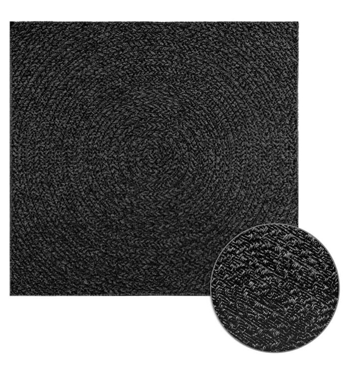 Tapis ZIZUR 120x120 cm aspect de jute intérieur extérieur | Mobilier & Déco