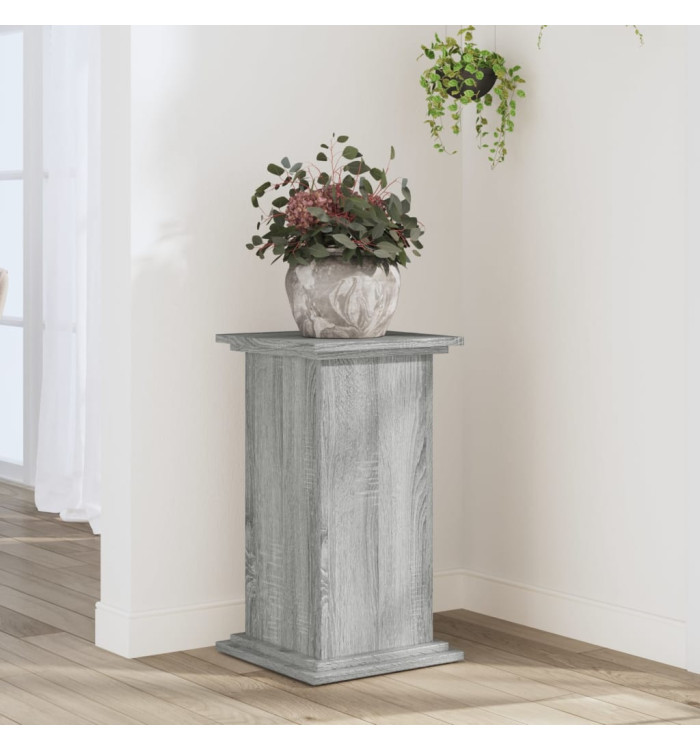 Support pour plantes sonoma gris 33x33x60 cm bois d'ingénierie | Mobilier & Déco