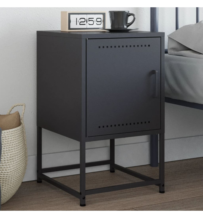 Table de chevet anthracite 36x39x60,5 cm acier | Mobilier & Déco