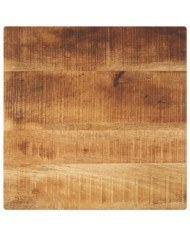 Dessus de table 50x50x2,5 cm carré bois massif de manguier brut | Mobilier & Déco