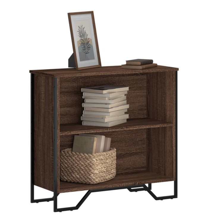 Bibliothèque chêne marron 80x31x74,5 cm bois d'ingénierie | Mobilier & Déco