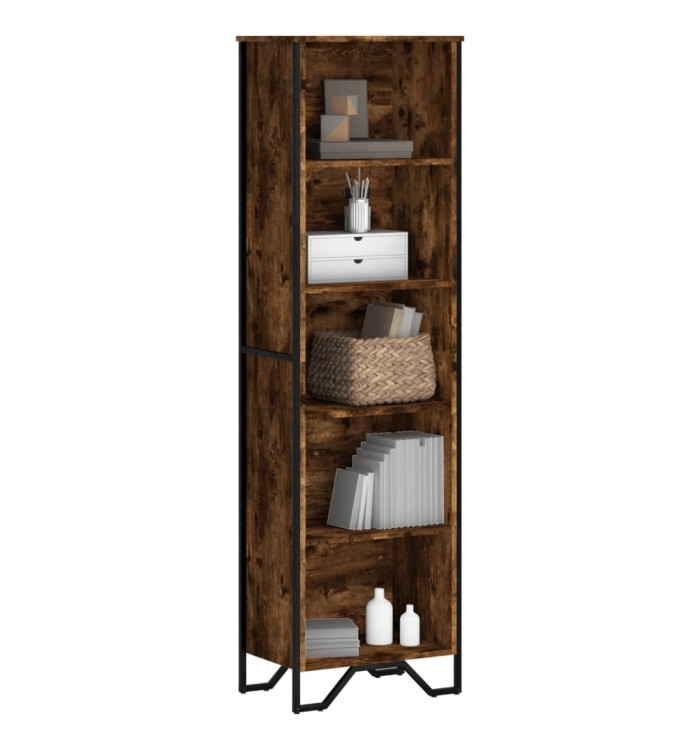 Bibliothèque chêne fumé 50x31x169 cm bois d'ingénierie | Mobilier & Déco