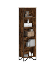 Bibliothèque chêne fumé 50x31x169 cm bois d'ingénierie | Mobilier & Déco