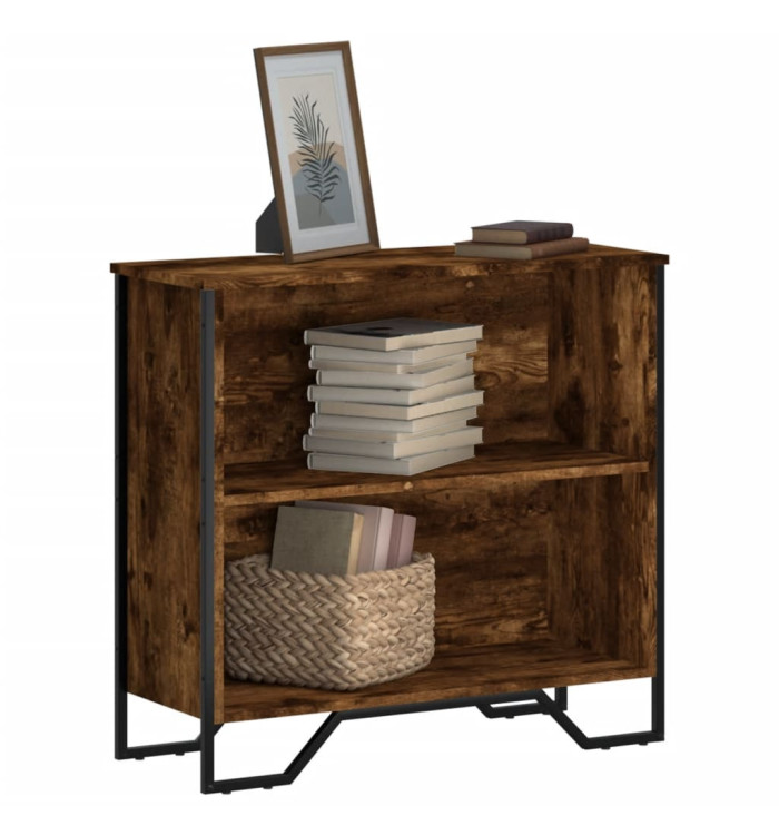 Bibliothèque chêne fumé 80x31x74,5 cm bois d'ingénierie | Mobilier & Déco